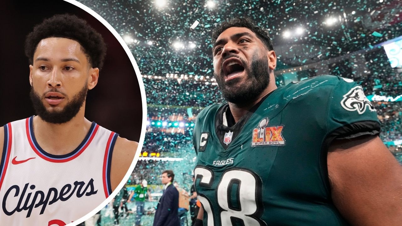 Super Bowl champion Jordan Mailata takes aim at Aussie NBA star Ben Simmons