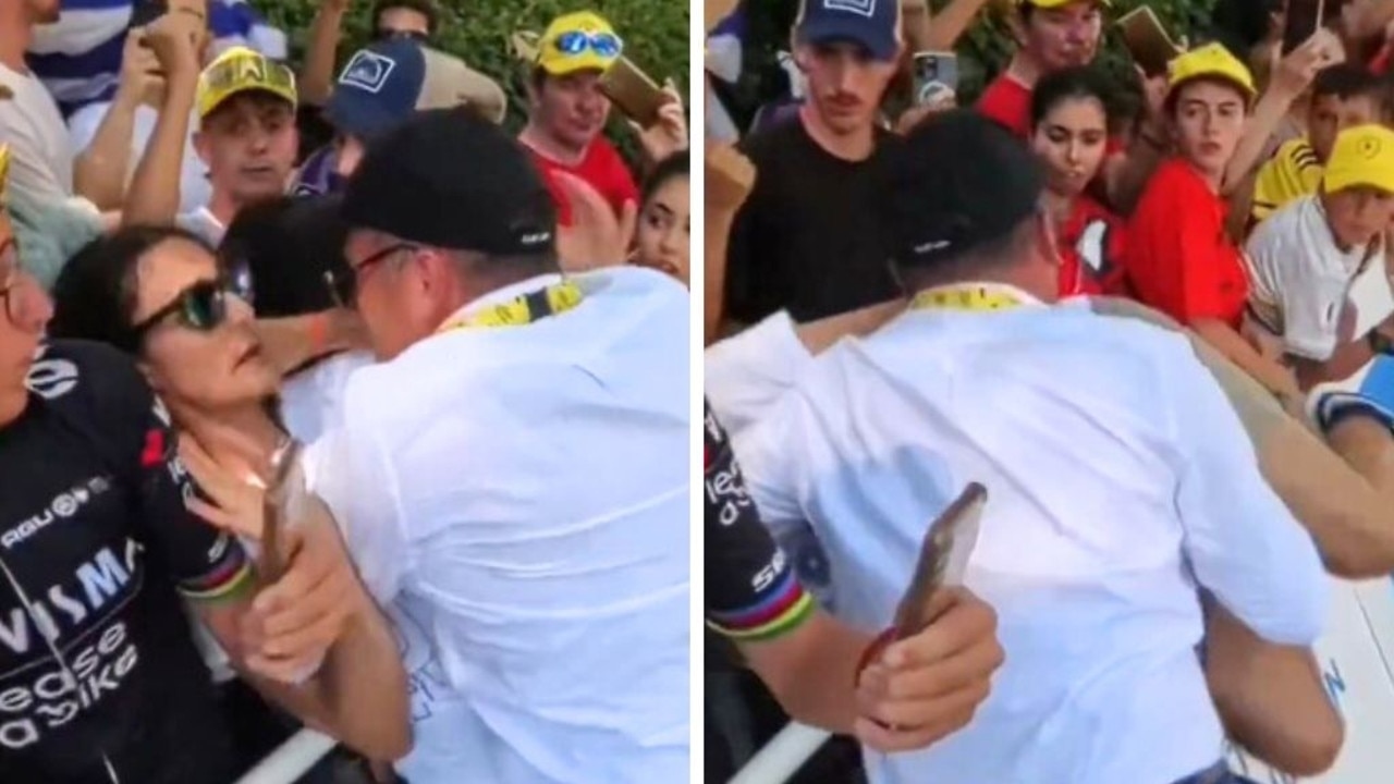 Dramatic moment protester ragdolled over fence by security guard at Tour de France