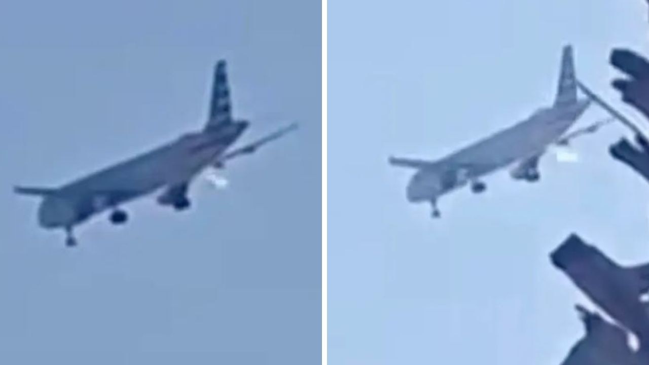 American Airlines plane sparks, spews smoke before emergency landing