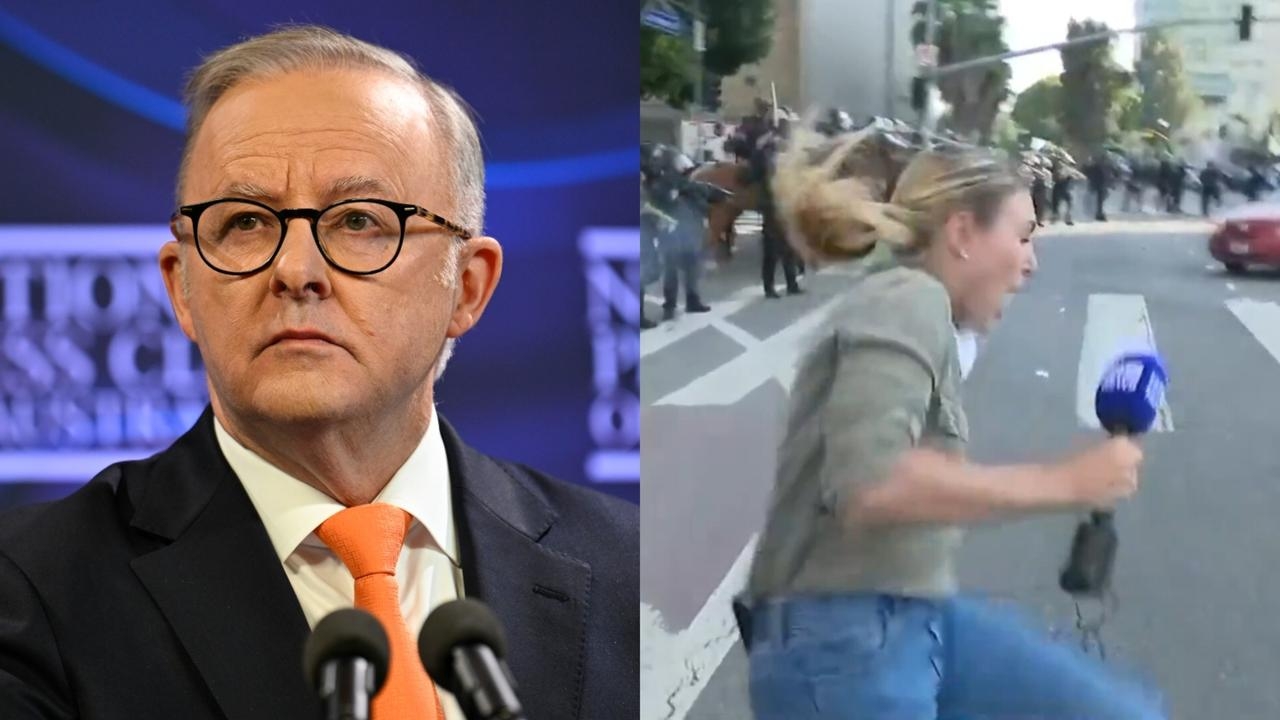 ‘Not acceptable': PM condemns ‘horrific' footage of Aussie journalist shot in LA