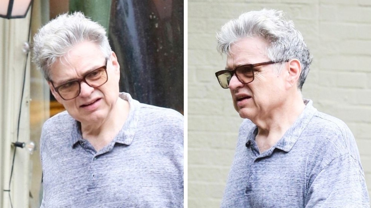 Hollywood star Oliver Platt looks almost unrecognisable during rare public outing in New York