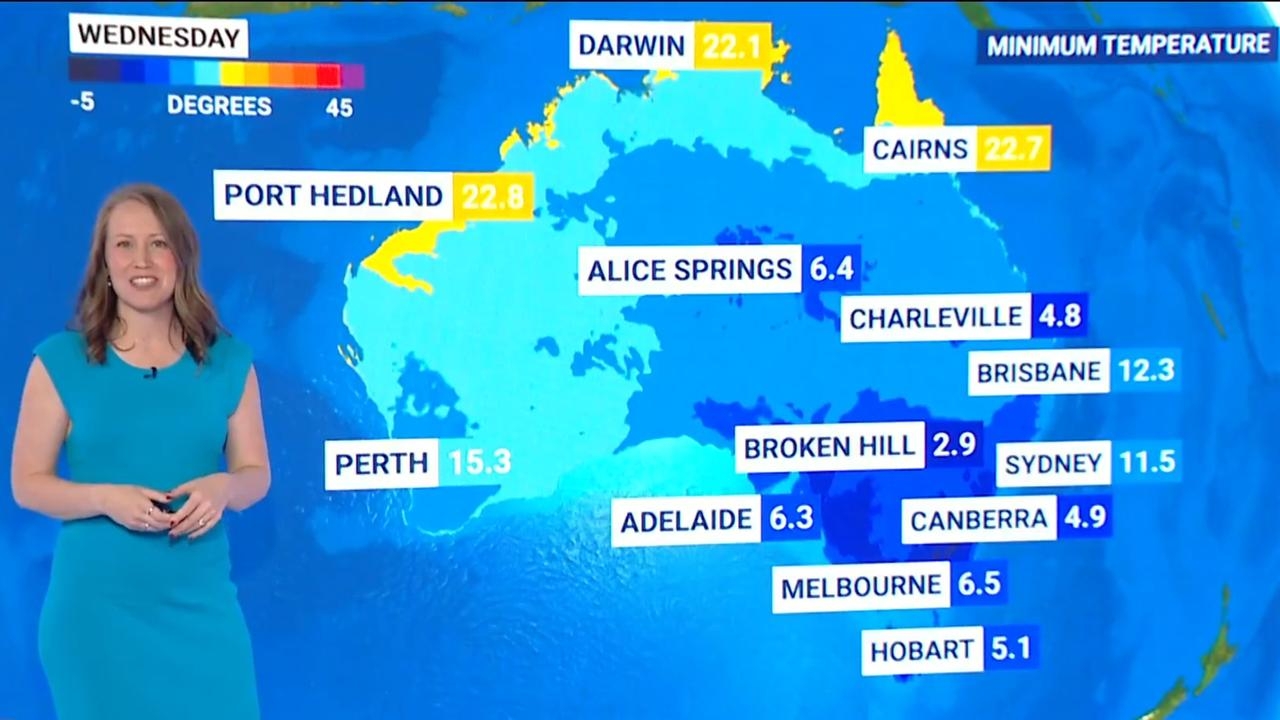 ‘Inside day': ‘Wintery chill' affecting eastern states and storms continue across the west