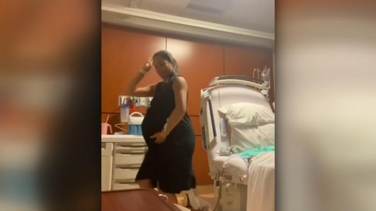 ‘Shaking what little class she has left': Meghan posts video of her dancing in delivery room