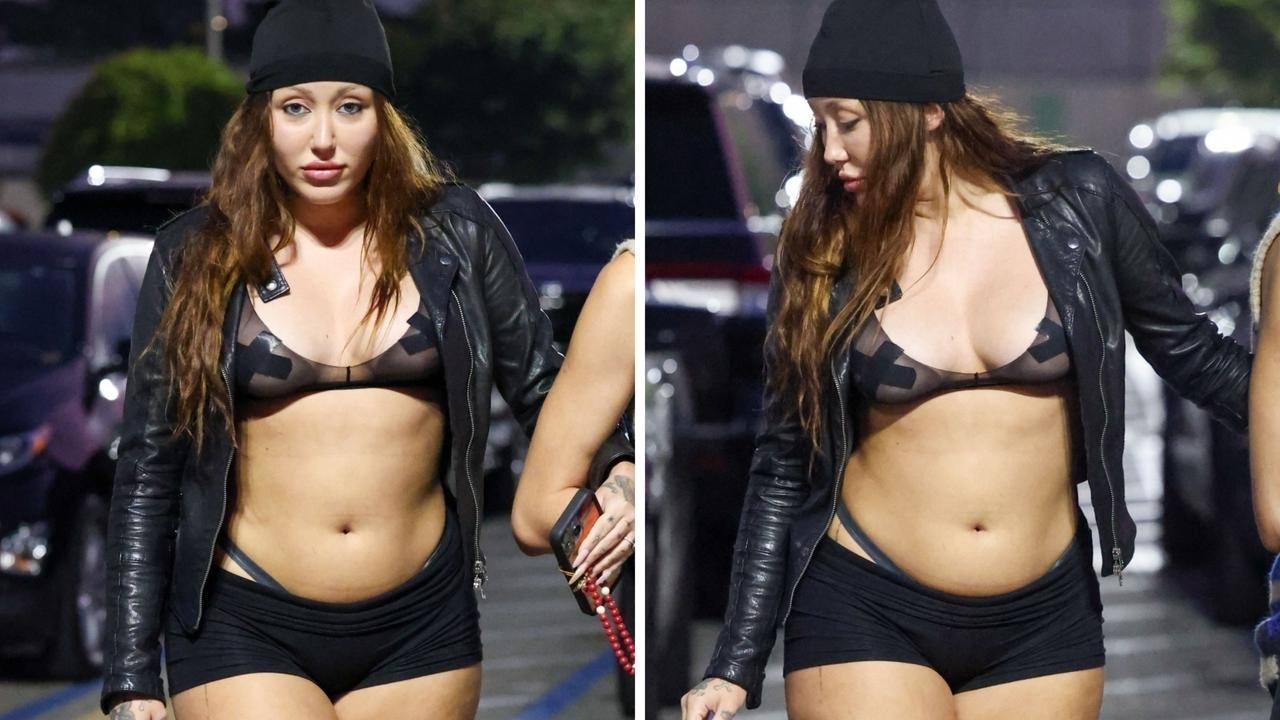 Miley Cyrus' younger sister Noah steps out in underwear in Los Angeles