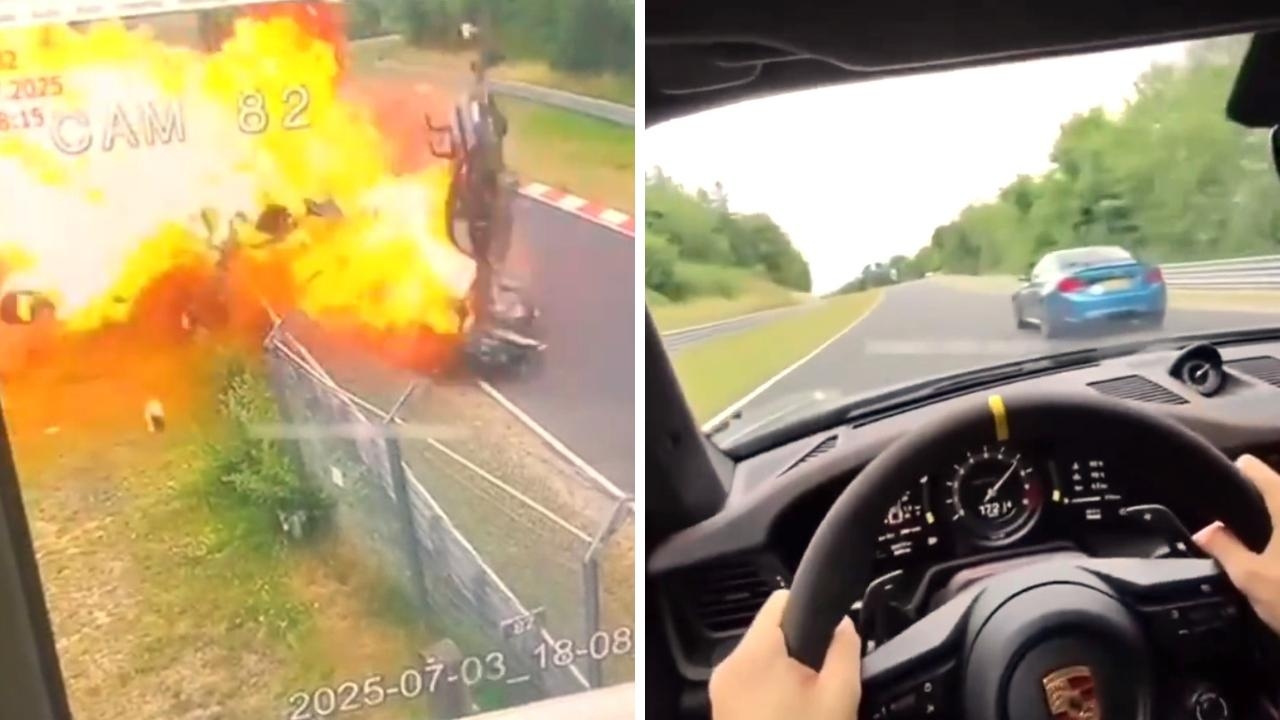 Horror as cars explode in fiery wreck at iconic F1 circuit