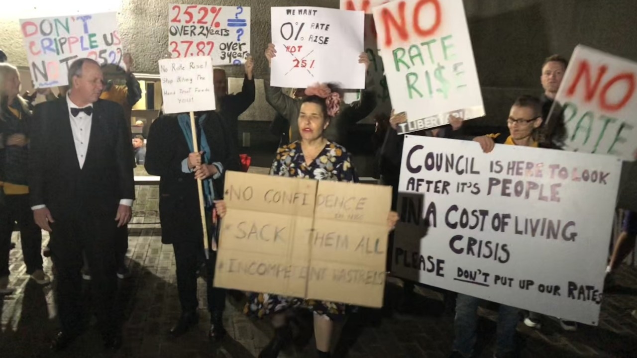 'Inappropriate spending': Northern Beaches locals fume as council hikes rates by 25 per cent as meeting dominated by Gaza debate