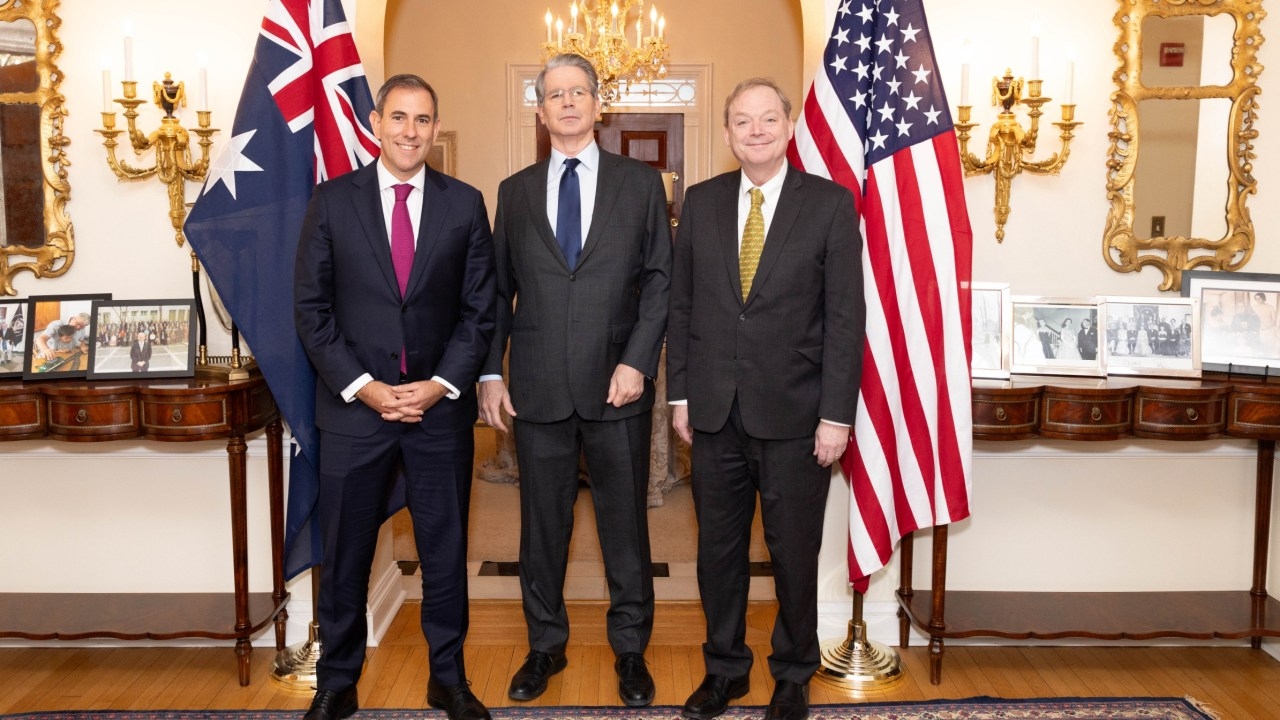 US Treasury Secretary Scott Bessent calls for ‘revenge tax' to be scrapped after meeting with Albanese, Chalmers