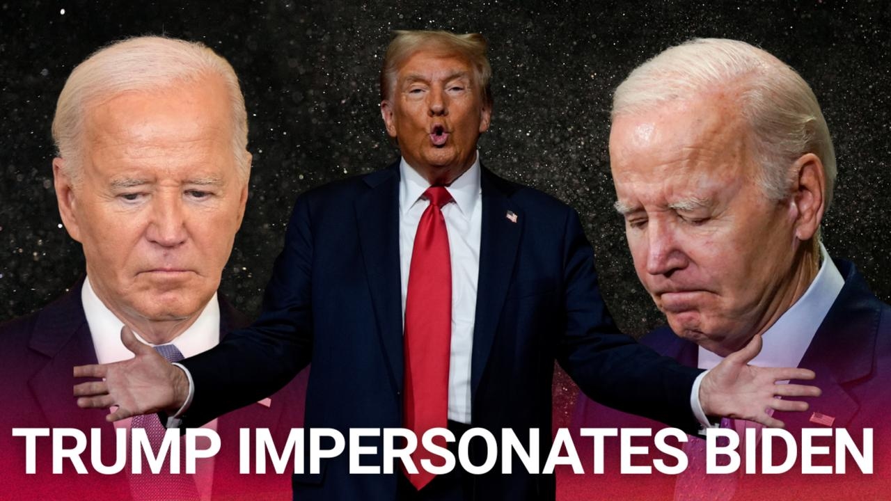 Hilarious moment Donald Trump impersonates and roasts Joe Biden