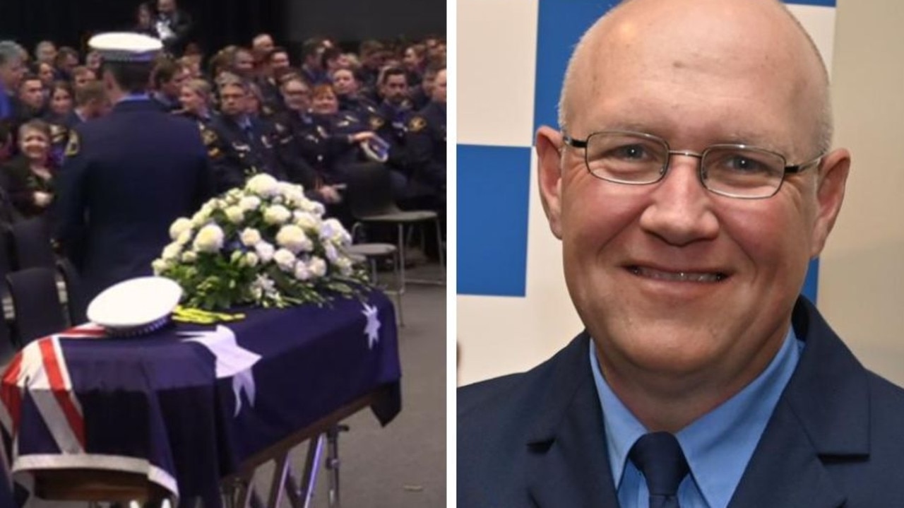 ‘Our very own Blue Angel': Devastating scenes at funeral for fatally shot officer Constable Keith Smith