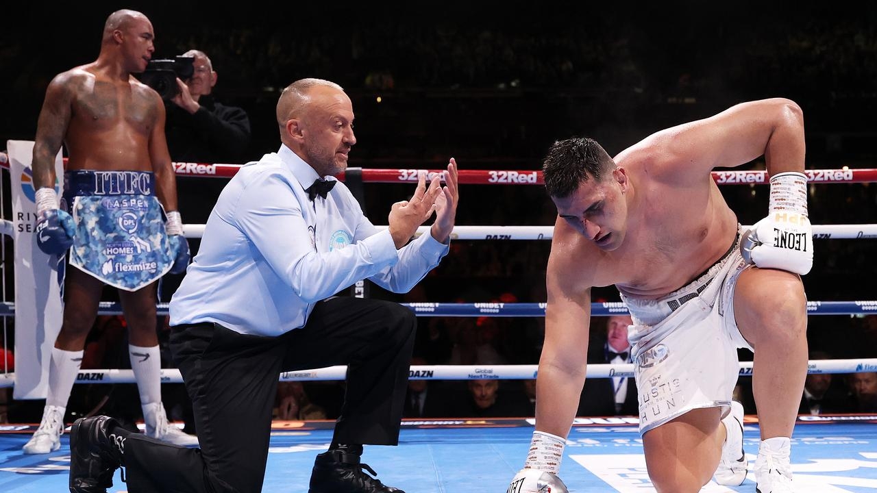 Heartbreak for heroic Justis Huni in devastating 10th round world title fight knockout