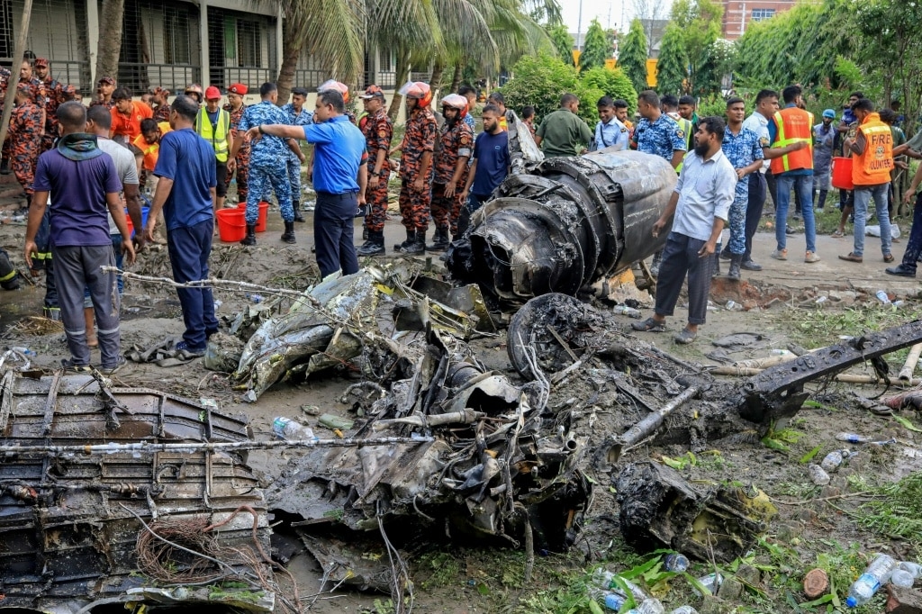 Anguish at Bangladesh hospital after jet hits school