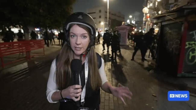 Australian ABC journalist caught up in crossfire after being tear-gassed during LA riots