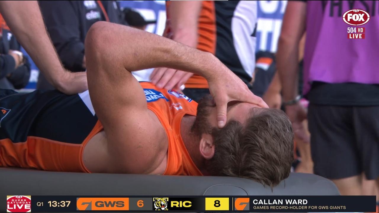 Callan Ward image breaks AFL hearts as fans pray for a miracle