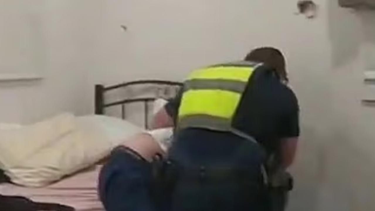 ‘Put the f***ing knife down': Shock moment man attacks cops in Melbourne home