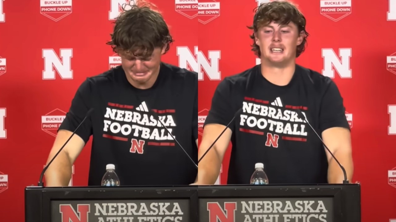 'I'm sorry': Aussie college star breaks down in tears when asked very personal question during press conference