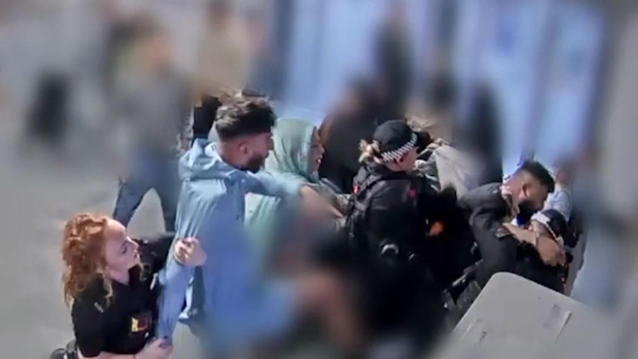 Shocking footage reveals brothers ‘brawling with cops' in airport chaos