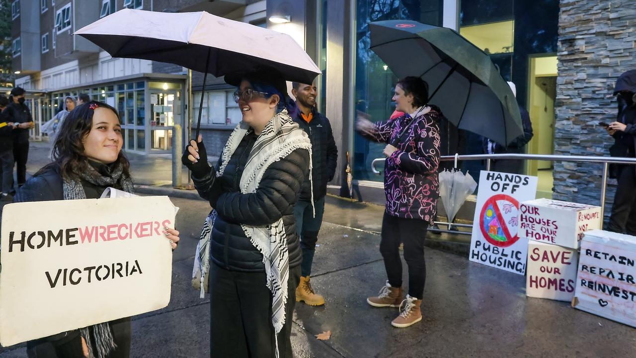 ‘Inhumane': North Melbourne public housing residents protest ahead of demolition