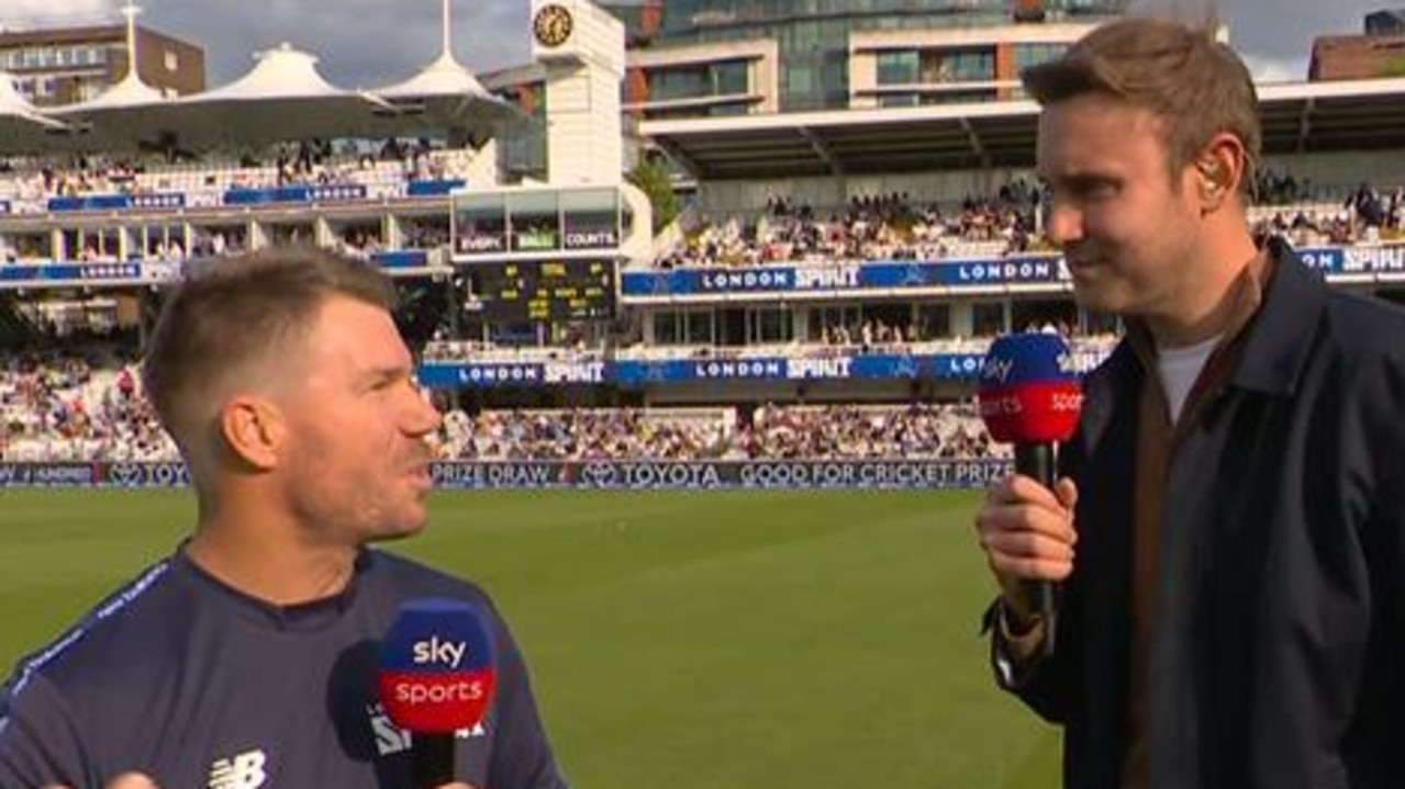 Warner's awkward exchange with nemesis as Aussie doubles down
