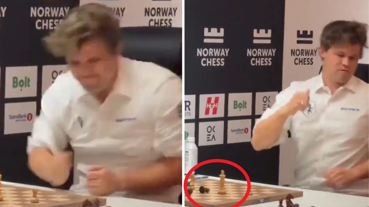‘Sore loser': Chess world stunned as Magnus Carlsen slams fists onto table