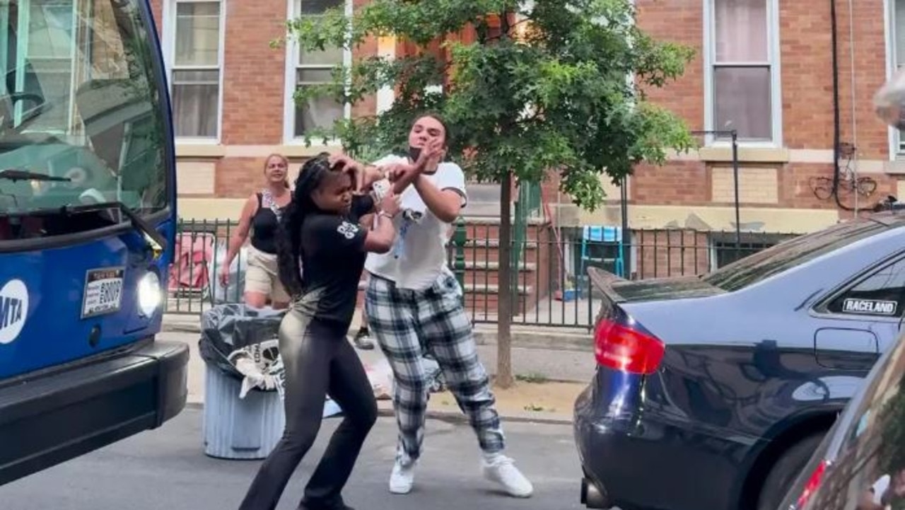 Wild street brawl over saved parking spot in Queens