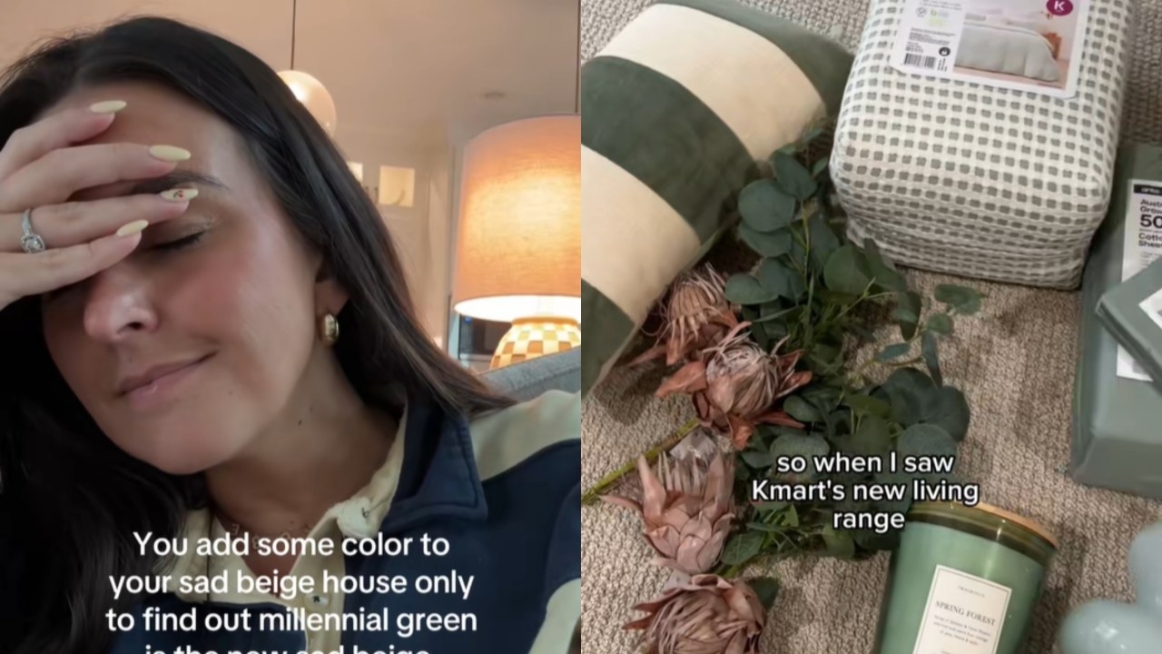 ‘Here to stay': Kmart designer doubles down on ‘millennial green' homewares trend despite social media backlash