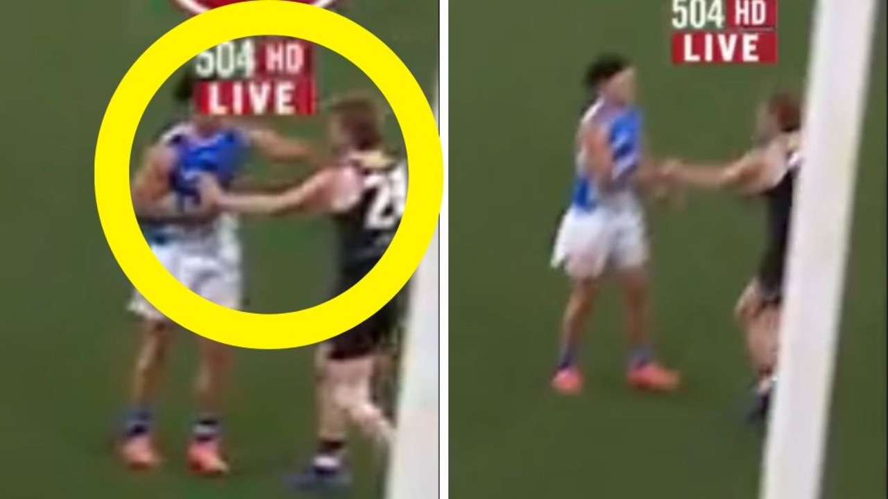 ‘Thug act': North Melbourne star reported after off the ball hit