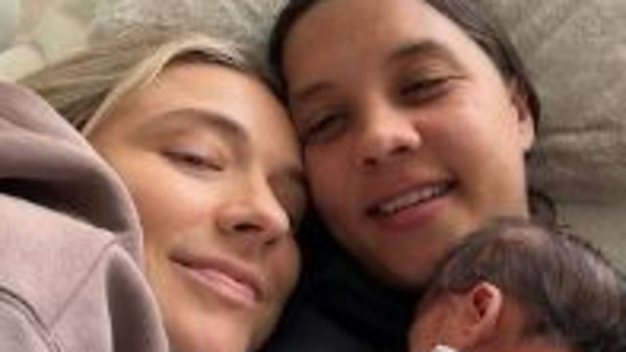 Matildas captain Sam Kerr welcomes the birth of her first child, reveal name