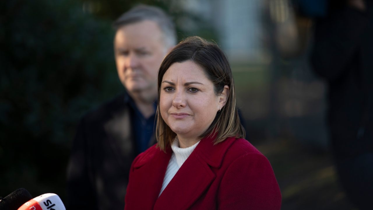 Emergency Management Minister Kristy McBain fights back tears on live TV over Melbourne childcare abuse scandal