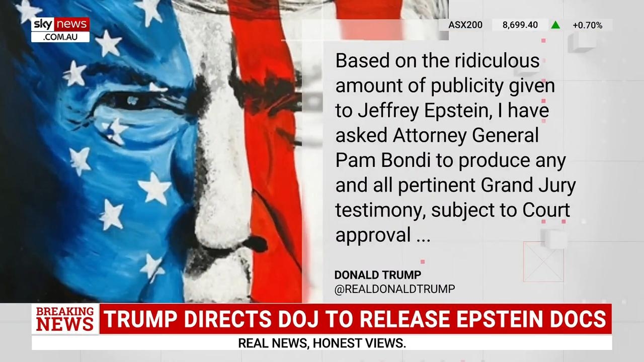 Trump directs DOJ to release Epstein grand jury testimony