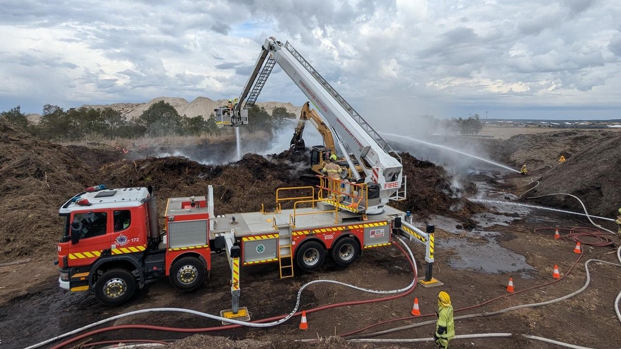 Firefighters tackle 2sq km blaze at Alfredton green waste plant