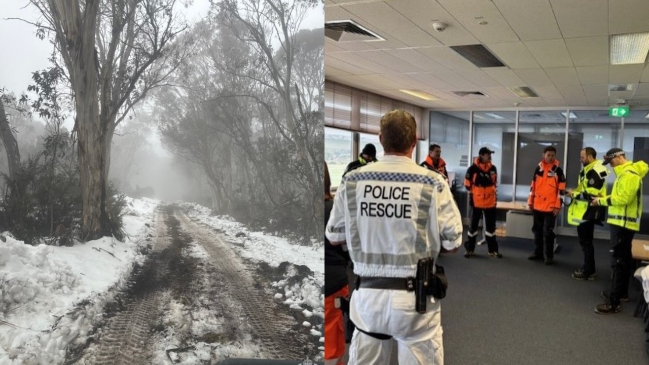 Rescue crews face challenging conditions of steep terrain and fog in search for missing plane in NSW Snowy Mountains