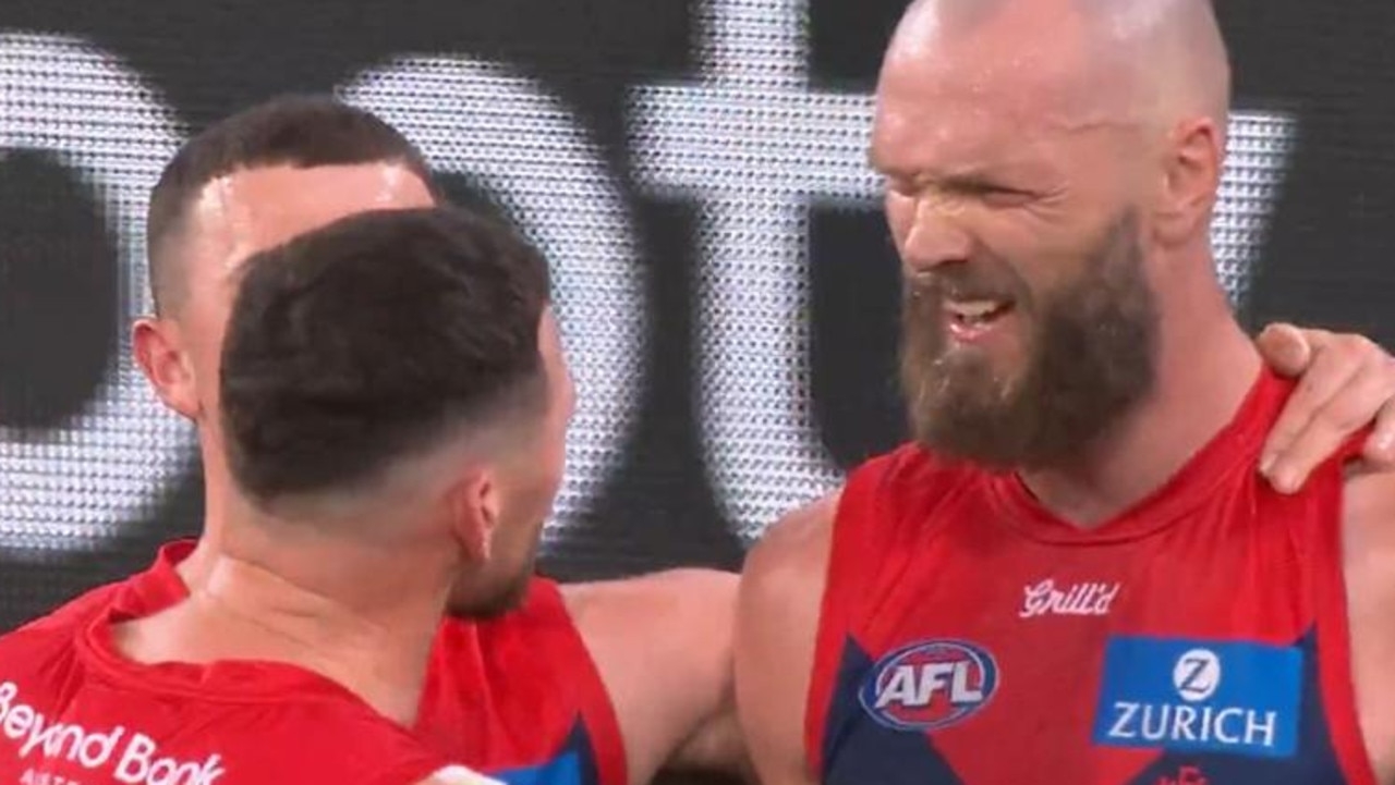 Max Gawn and Steven May earn talking to from Melbourne coach Simon Goodwin after MCG stoush