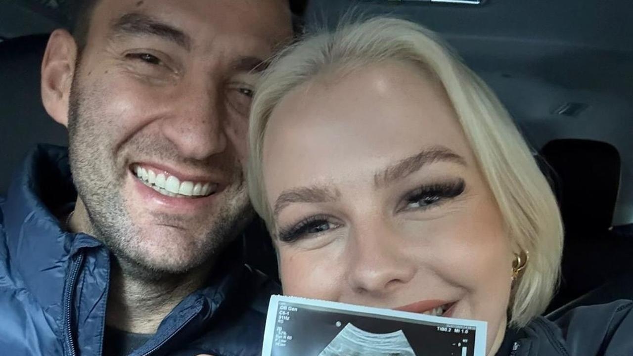 Macnamara MP Josh Burns and Victorian Animal Justice councillor Georgie Purcell share baby news