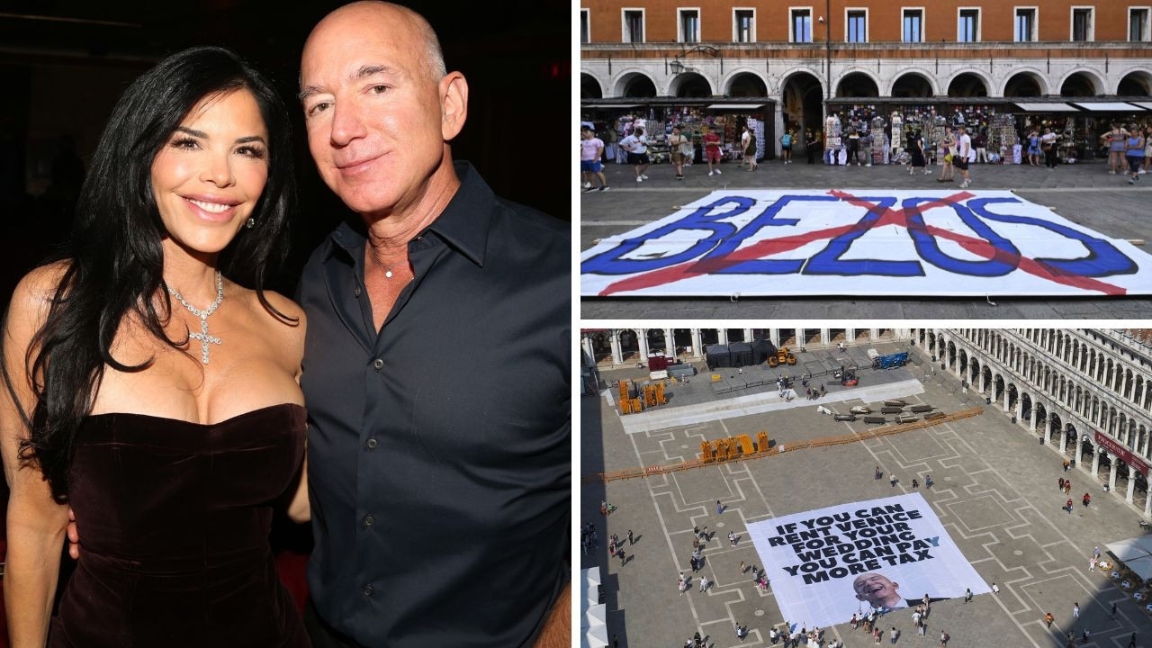 Angry locals cause chaos for American billionaire Jeff Bezos' lavish Venice wedding