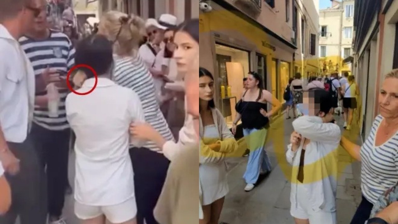 Furious US tourist yanks Venice ‘pickpocket' by the ponytail after tracking teen using AirPods' ‘Find My Friends' feature