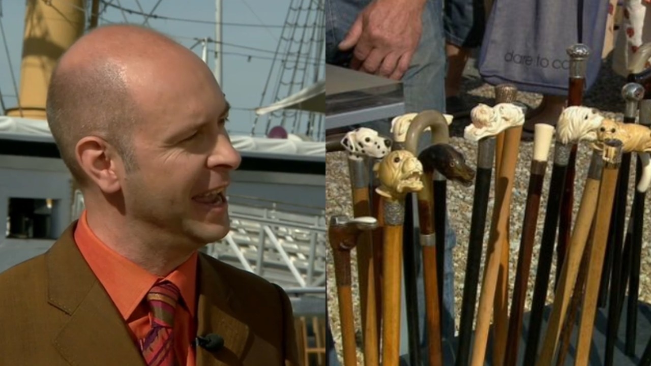 ‘That's ridiculous': Antiques Roadshow guest stunned by staggering value of family's walking stick collection