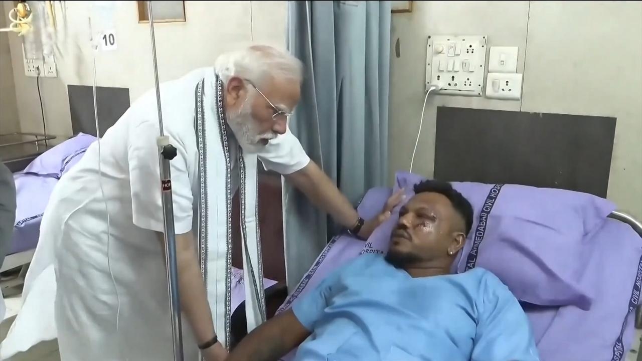 PM Narendra Modi meets with sole Air India plane crash survivor