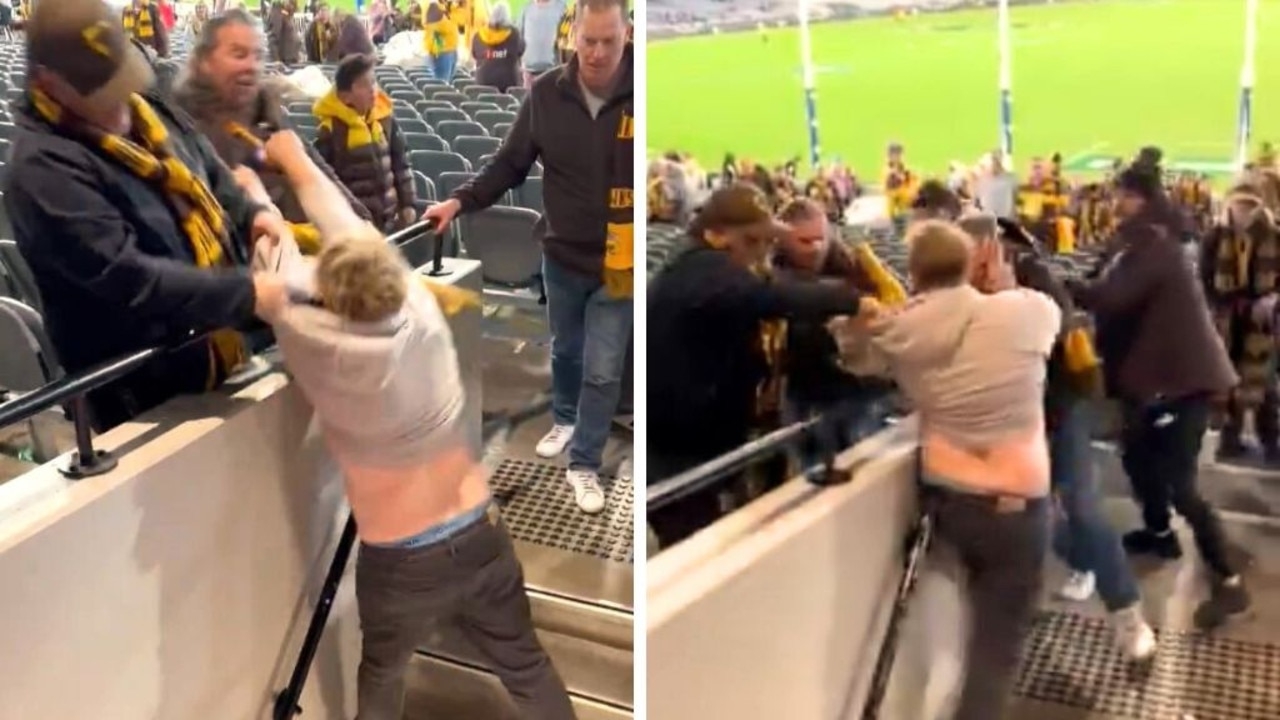 Ugly MCG fight during Collingwood's win over Hawthorn horrifies AFL fans