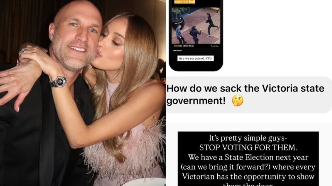 'FFS': Football WAG and influencer Bec Judd urges Victorians to vote out Labor amid machete attacks and spiralling Melbourne youth crime