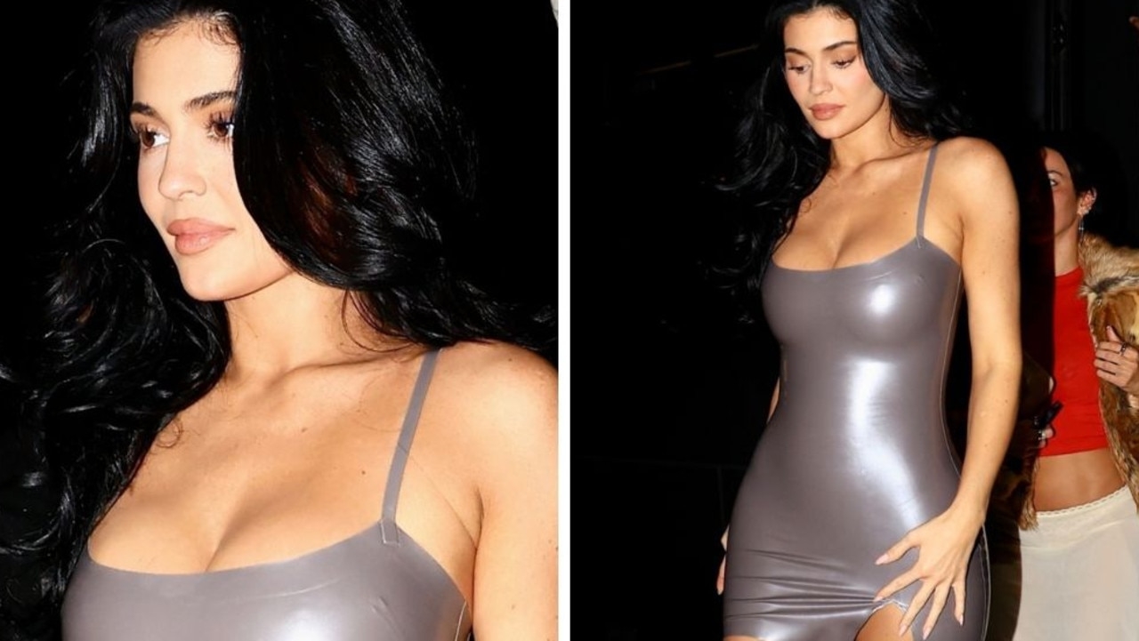 Kylie Jenner slips into skin-tight latex mini-dress for night out