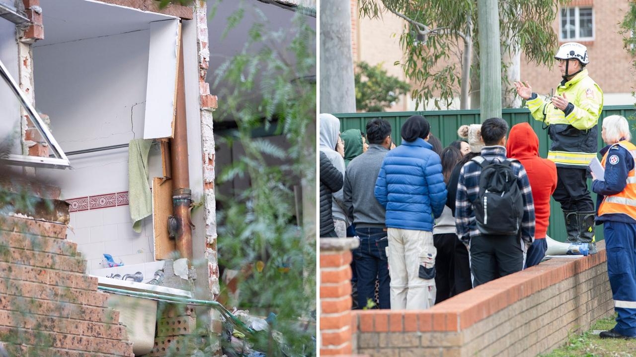 Explosion shatters residential building at Lidcombe in Sydney's west