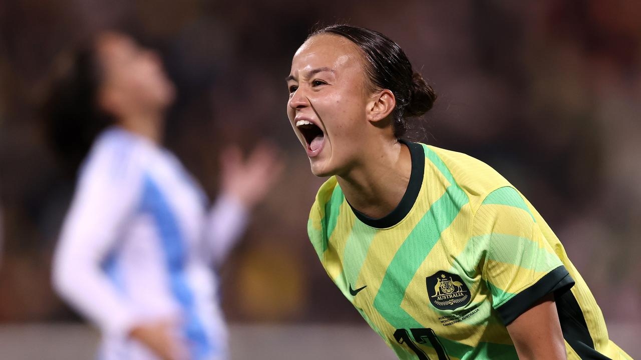 Matildas v Argentina: Amy Sayer brace, Heyman, van Egmond score in 4-1 win at Canberra