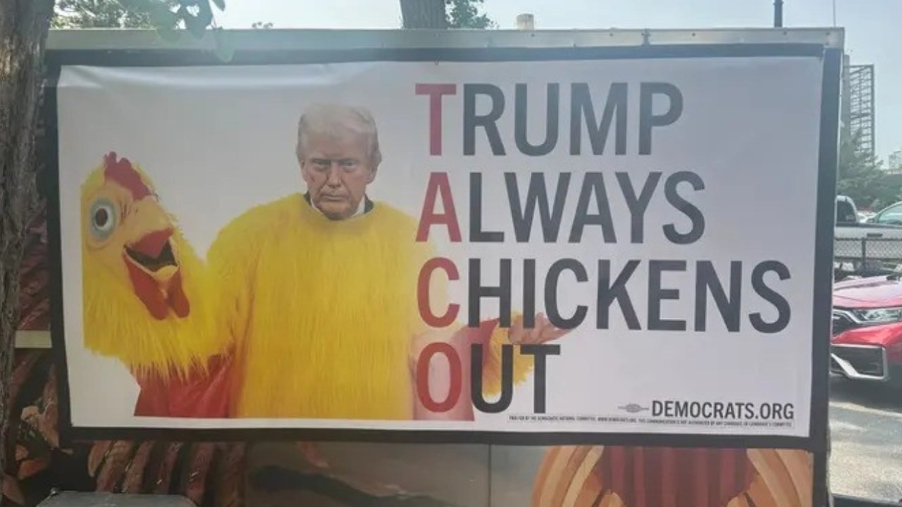 Democrat taco truck stunt trolling Donald Trump 'chickens out' sign backfires on social media: 'Can't fix stupid'