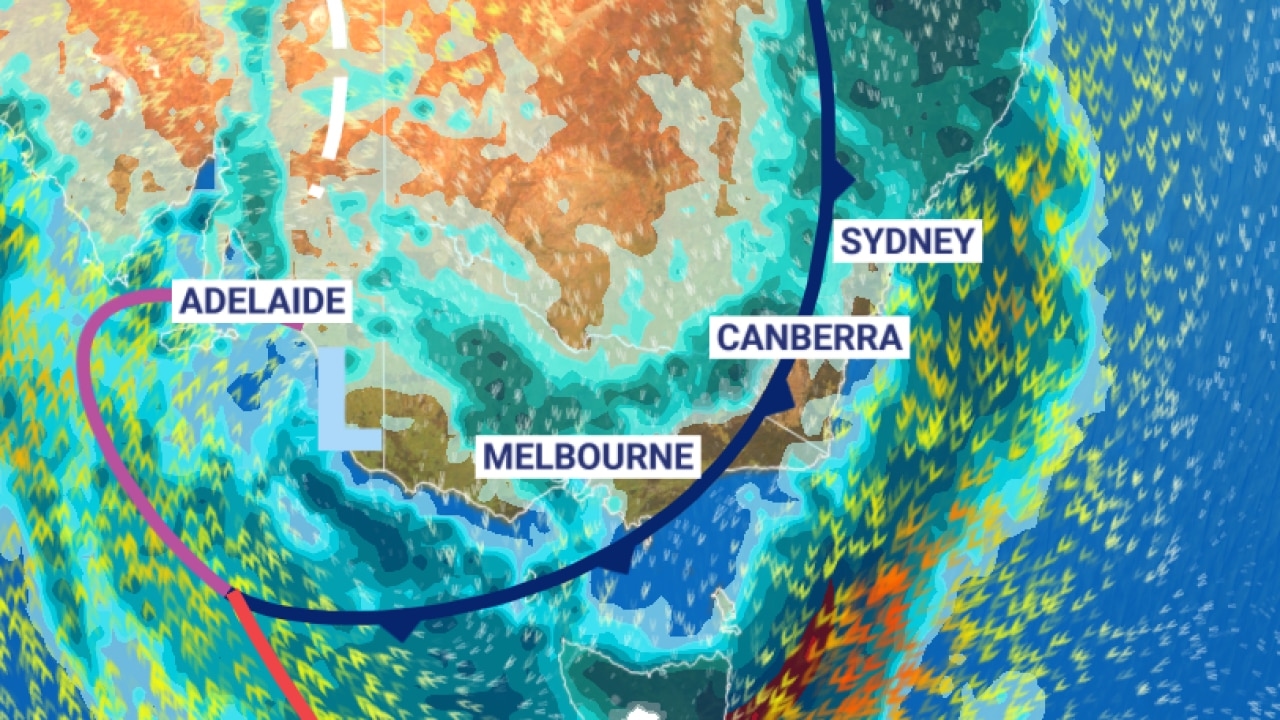 Victoria, NSW, southern Queensland to be hit by widespread rainfall as cold front sweeps towards nation's biggest cities