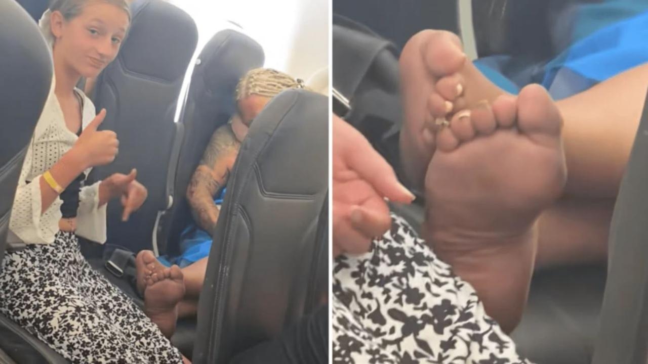 What really caused backlash following a video of woman's feet on a plane