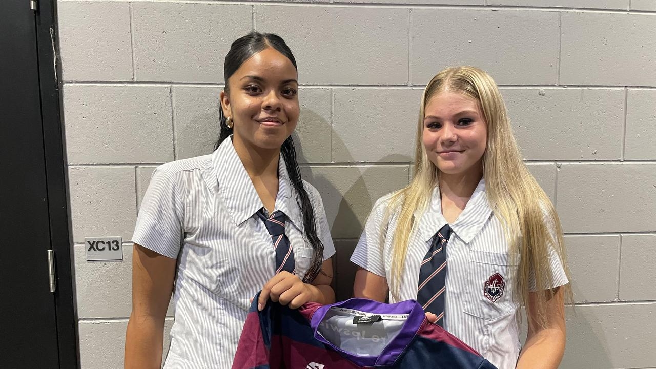 Kulikefu Finefeuiaki attends gala launch of the Ipswich SHS rugby league program season