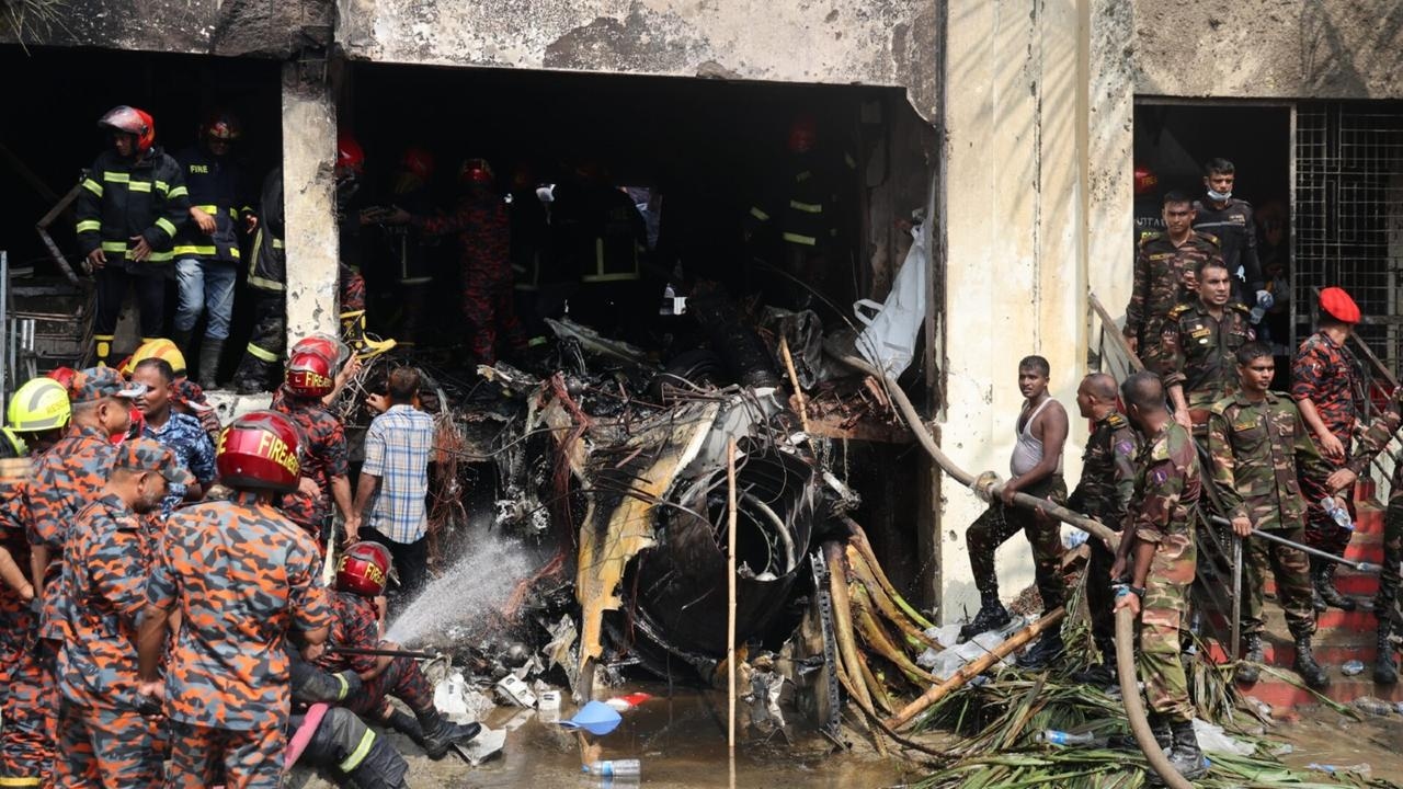 Several people killed after plane crashes into a school campus in Bangladesh