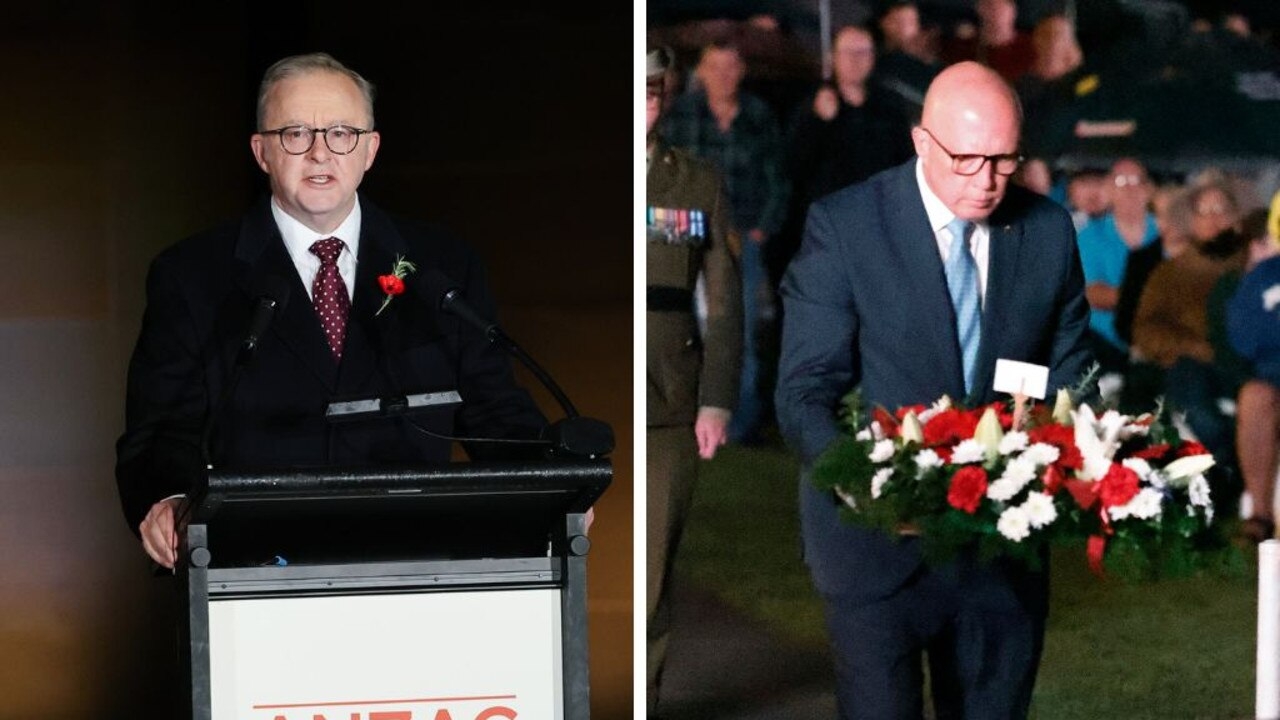 Albanese, Dutton pay tribute to Anzac Spirit, attend services
