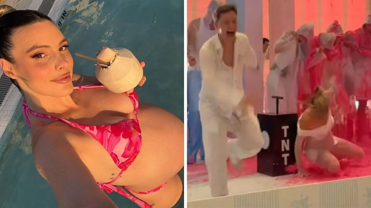 Influencer's ‘TNT' gender reveal stunt sends pregnant woman flying