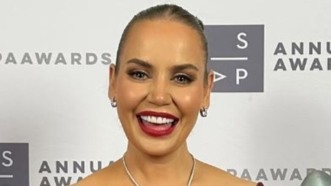 Jelena Dokic stuns in red dress as slimmed-down tennis star's biography wins big at 23rd Annual Screen Producer Awards